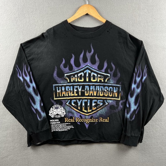 Harley-Davidson Other - Harley Davidson Darc Sport Shirt Mens 3XL Chrome Sweet Chrome Flame Sleeves RARE